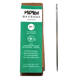 Иглы №7 швейные ручные 10-275 10шт "Атекс" г. Пермь