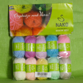 Пряжа NAKO "MINI" 100 % акрил 10х10 гр  "Атекс" г. Пермь