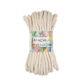 Пряжа ARACHNA "Craft Maxi" 90% хлопок, 10% фибра 268 г 15.24 м натуральный "Атекс" г. Пермь