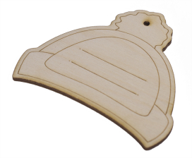 Заготовка для декорирования DMO "Шапка с помпоном" 9,2 х 8,4см  фанера "Атекс" г. Пермь