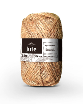 Пряжа "Джут для рукоделия" натуральный 50г 50м "Атекс" г. Пермь