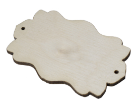 Заготовка для декорирования DMO Бирка №4 5 х 8см фанера "Атекс" г. Пермь