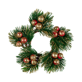 "Blumentag" WDD-10 Декоративный венок 12 см 1 шт 01 венок с ягодами "Атекс" г. Пермь