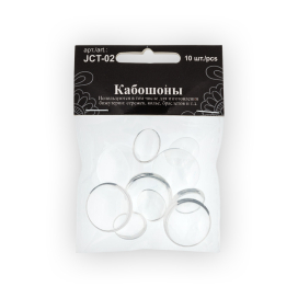 "Zlatka" Кабошоны JCT-02 11 х 14 мм 10 шт №01 Прозрачные "Атекс" г. Пермь