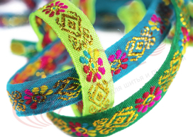 Лента жаккардовая 10 мм 8 м с люрексом 340-4 "Атекс" г. Пермь