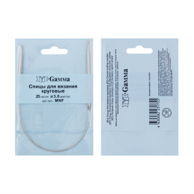 "GAMMA" Спицы круговые MNF сталь d 3.0 мм 25 см 1 шт с металлической леской "Атекс" г. Пермь