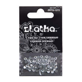 Стразы клеевые "Zlatka" ZRTG-1272 SS12 Crystal 3.2 мм стекло 72 шт №01 белый (Crystal) "Атекс" г. Пермь