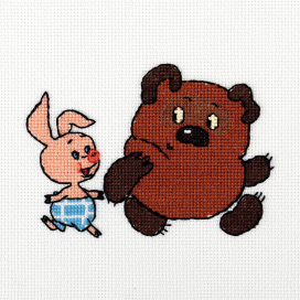 "Klart" набор для вышивания CMF-8-569 "Винни Пух и Пятачок" 14.5  х 11.5  см "Атекс" г. Пермь