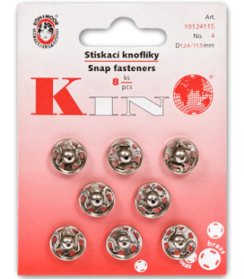 "KOH-I-NOOR" Кнопки пришивные KIN1000 №4 металл d 12 мм 8 шт "Атекс" г. Пермь