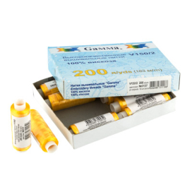 Нитки для вышивания "Gamma" V150/2 100% вискоза 183 м 200 я 1 шт "Атекс" г. Пермь