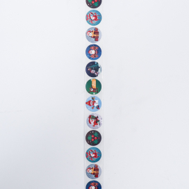 Наклейки в рулоне "Зимние забавы" 500 шт 2,5 х 2,5 см "Атекс" г. Пермь