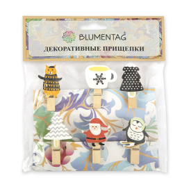 "Blumentag" WCRN-35 Декоративные прищепки 6шт 3.5см "Атекс" г. Пермь
