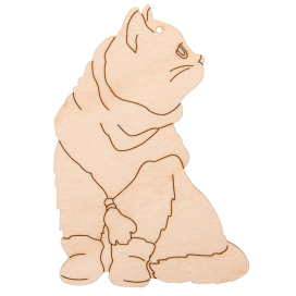 ВД-1111 Подвеска "Котенок в шарфе" фанера 6.5х9х0.3см "Атекс" г. Пермь