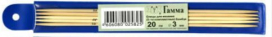 "GAMMA" Спицы 5-ти компл. BC2 бамбук 20см d3,0мм "Атекс" г. Пермь